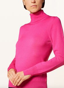Hugo Boss Fasecta Fuscia Pink Wool Rollneck Sweater