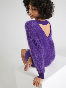 Hugo Boss C_Festalasa Purple Sweater Dress