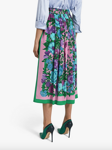 Max Mara Weekend Simone Floral Silk Skirt