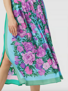 Max Mara Weekend Simone Floral Silk Skirt