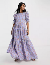 Load image into Gallery viewer, Hugo Boss Debest Blue Floral Maxi Dress
