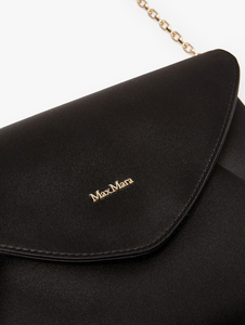 Max Mara Envelope Silk and Viscose Black Evening Bag