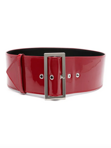 Philosophy di Lorenzo Serafini Red Patent Leather Belt