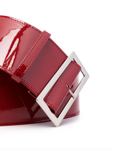 Philosophy di Lorenzo Serafini Red Patent Leather Belt