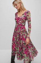 Load image into Gallery viewer, Hugo Boss Erlissi_AOP Plisse Tulle Printed Dress
