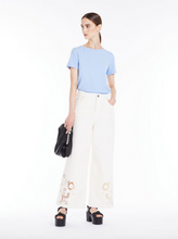 Load image into Gallery viewer, Max Mara Weekend Egizio Embroidered Cotton Trousers
