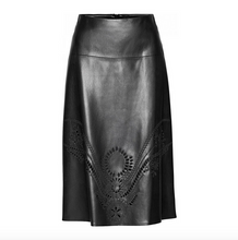 Load image into Gallery viewer, Hugo Boss Vembro A-line Faux Leather Skirt

