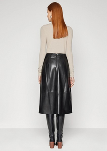 Hugo Boss Vembro A-line Faux Leather Skirt