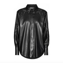 Load image into Gallery viewer, Hugo Boss Bennea Faux Leather Blouse
