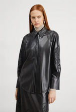 Load image into Gallery viewer, Hugo Boss Bennea Faux Leather Blouse
