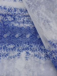 Philosophy di Lorenzo Serafini Printed Tulle Scarf in Blue