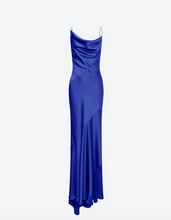 Load image into Gallery viewer, Philosophy di Lorenzo Serafini Saphire Blue Satin Maxi Dress

