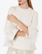 Load image into Gallery viewer, Philosophy di Lorenzo Serafini Feather Trim Jumper
