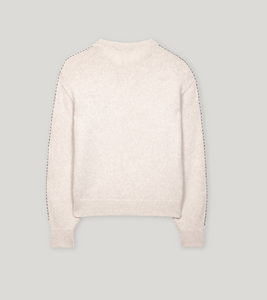 Luisa Cerano Beige Contrast Stitch Sweater