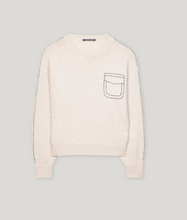 Load image into Gallery viewer, Luisa Cerano Beige Contrast Stitch Sweater
