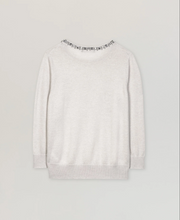 Load image into Gallery viewer, Luisa Cerano Beige Crystal Embellished Sweater
