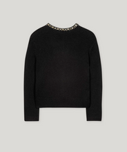 Load image into Gallery viewer, Luisa Cerano Black Crystal Embellished Cardigan
