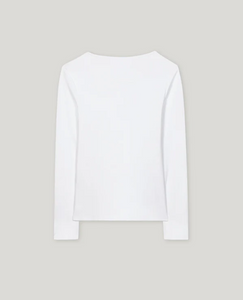 Luisa Cerano White Ribbed Cotton Top