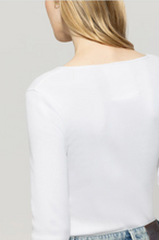 Load image into Gallery viewer, Luisa Cerano White Ribbed Cotton Top
