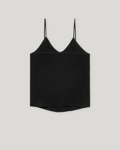 Luisa Cerano Black Camisole with Chain Fringe