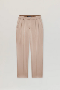 Luisa Cerano Dusty Pink Satin Tapered Trousers