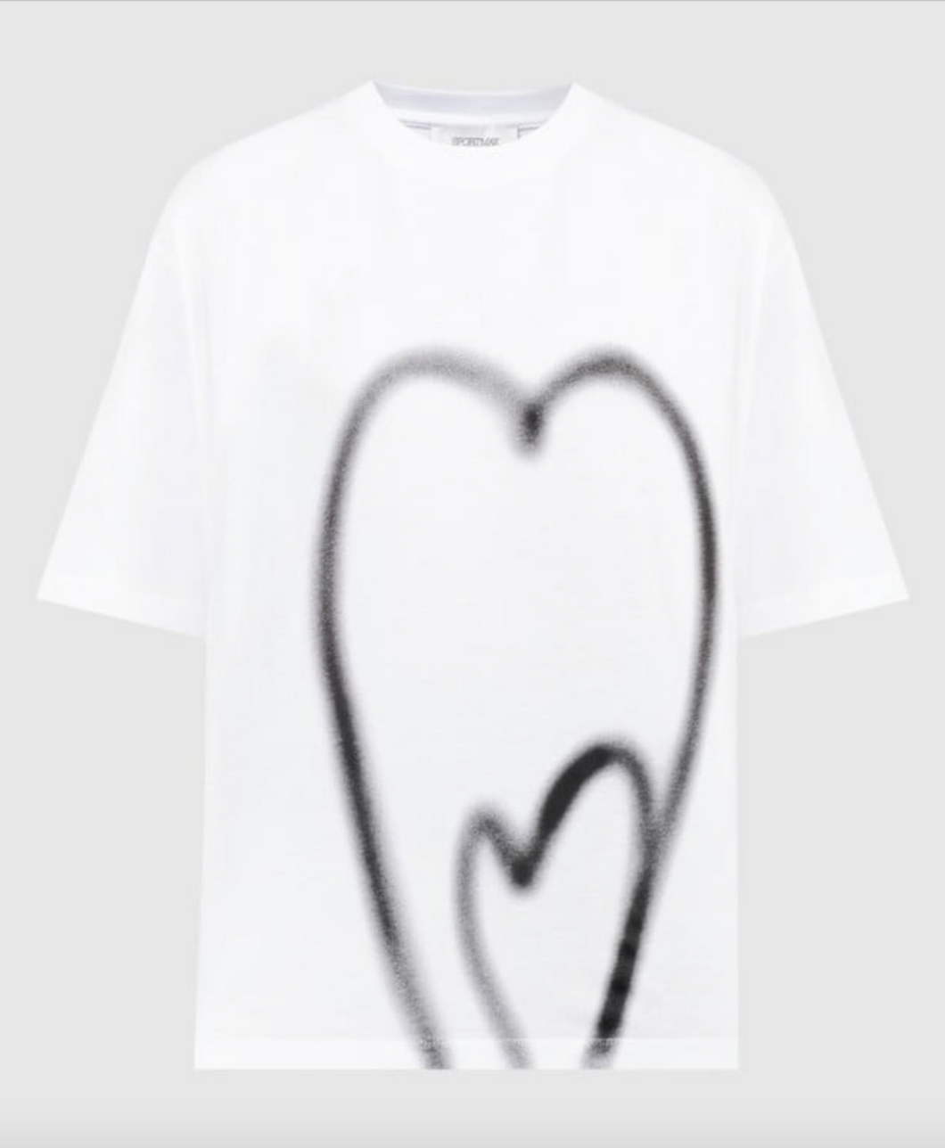 Sportmax Luis Black Heart Cotton T-shirt