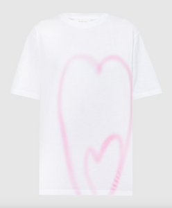 Sportmax Luis Pink Heart Cotton T-shirt