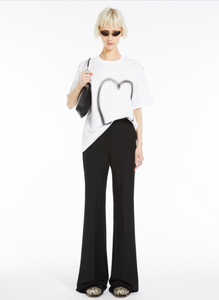 Sportmax Luis Black Heart Cotton T-shirt