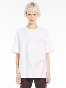 Sportmax Luis Pink Heart Cotton T-shirt