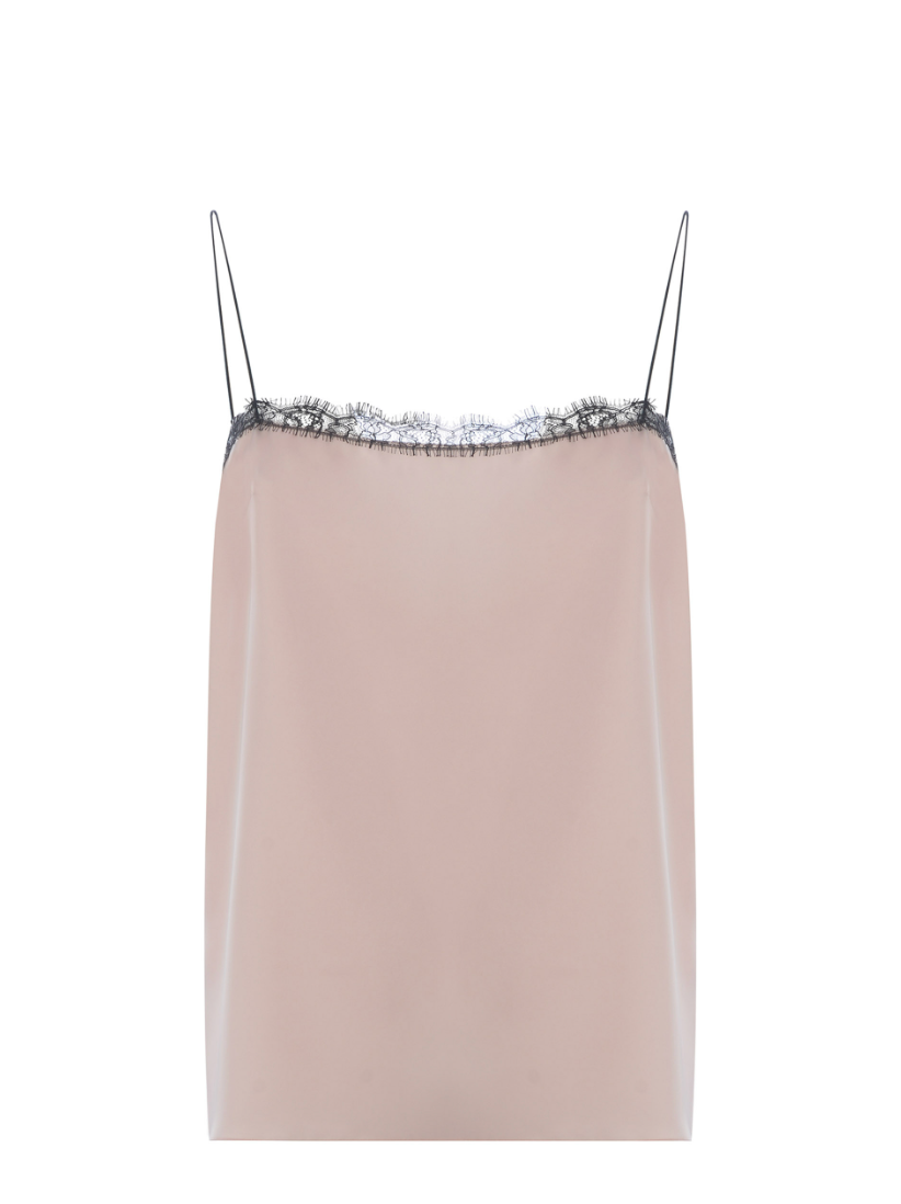 Philosophy di Lorenzo Serafini Lace Trim Pink Satin Camisole
