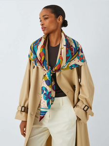 Max Mara Weekend Uberta Zodiac Print Silk Scarf