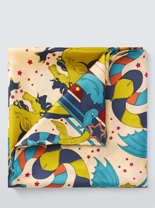 Max Mara Weekend Uberta Zodiac Print Silk Scarf