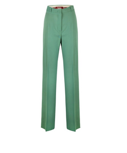 Max Mara Agami Green Straight Leg Trousers