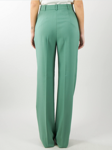 Max Mara Agami Green Straight Leg Trousers