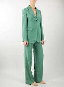 Max Mara Agami Green Straight Leg Trousers