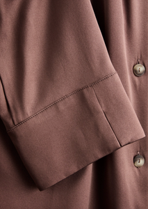 Max Mara Kadiak Silk Chocolate Brown Blouse