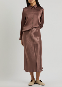 Max Mara Kadiak Silk Chocolate Brown Blouse
