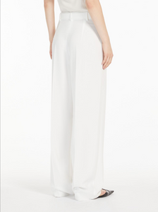 Max Mara Neottia White Belted Trousers