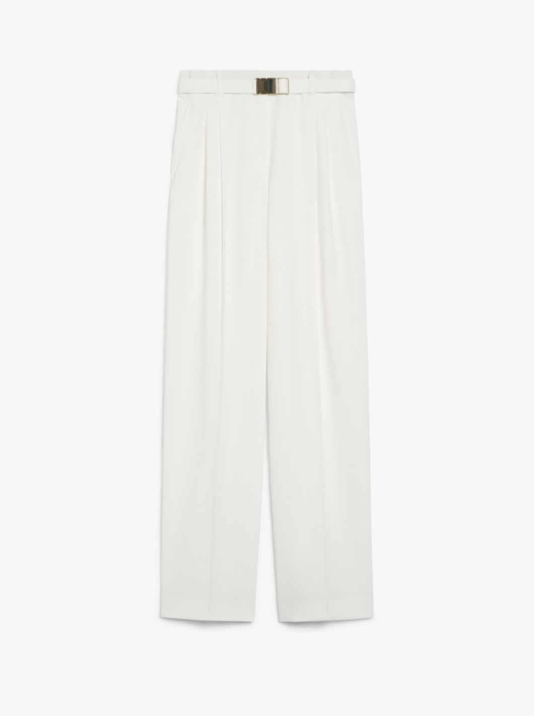 Max Mara Neottia White Belted Trousers