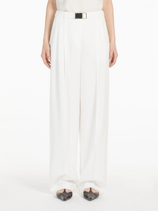 Max Mara Neottia White Belted Trousers