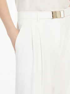Max Mara Neottia White Belted Trousers