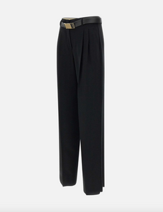 Max Mara Neottia Navy Belted Trousers