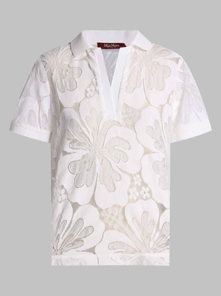 Max Mara Romeo White Lace Top