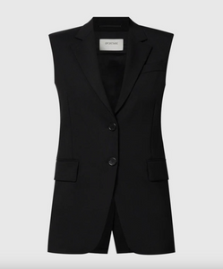 Sportmax Parana Black Sleeveless Blazer