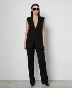 Sportmax Parana Black Sleeveless Blazer