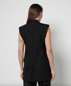 Sportmax Parana Black Sleeveless Blazer