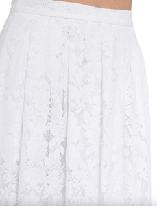 Max Mara Ampezzo Floral Lace Cotton Skirt