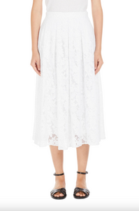 Max Mara Ampezzo Floral Lace Cotton Skirt