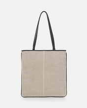 Load image into Gallery viewer, Max Mara Easybag Black Trim Raffia Shopper
