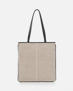 Max Mara Easybag Black Trim Raffia Shopper